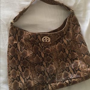 Tory Burch python purse